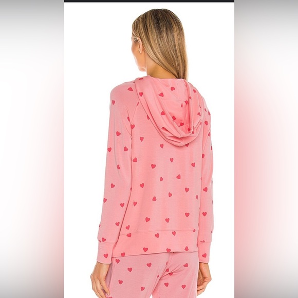 Stripe & Stare hoodie pink Heart throb, size large, orig $120 - Picture 2 of 4